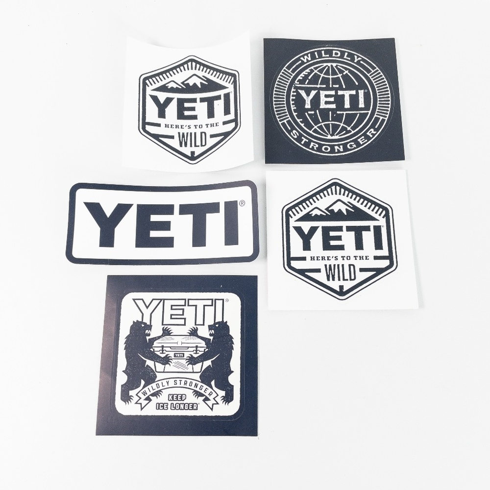Yeti Sticker Decal Bundle Variety 5 Pack Lot
